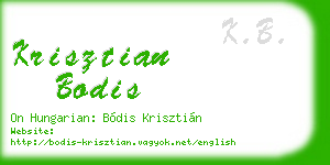 krisztian bodis business card